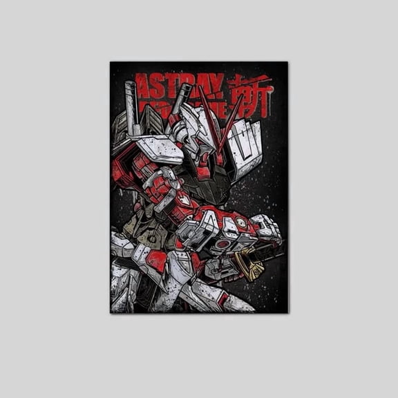Grunge Mecha Robot Poster, Vintage Japanese Sci-Fi Anime Print Poster Size 24''x36'' The Golden Shop