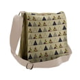 thumbnail image 1 of Grunge Messenger Bag, Horizontal Retro Motifs, Unisex Cross-body, by Ambesonne, 1 of 2