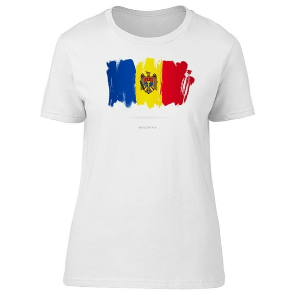 Grunge Moldova Flag Watercolor T-Shirt Men -Image by Shutterstock, Male Large