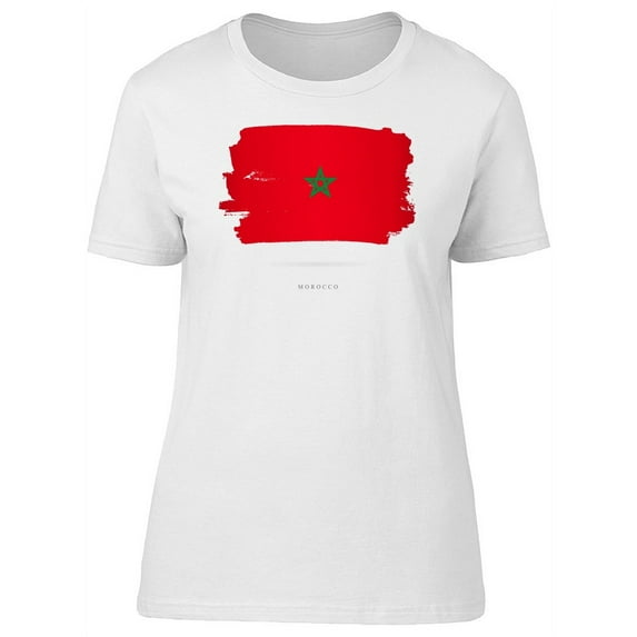 Grunge Morocco Flag Watercolor T-Shirt Men -Image by Shutterstock, Male 4X-Large