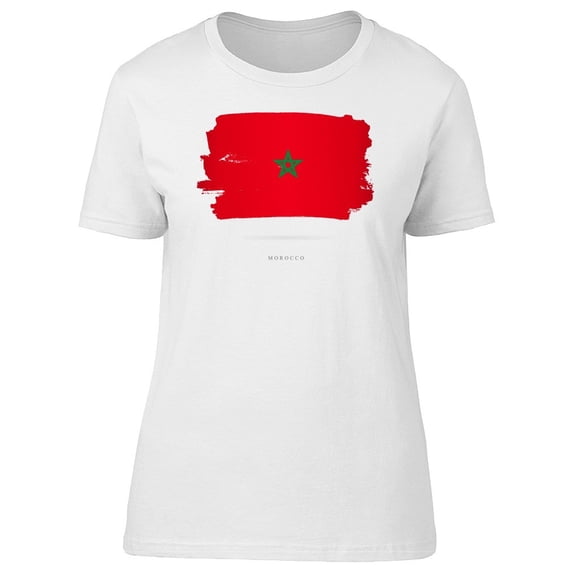 Grunge Morocco Flag Watercolor Tee Men's -Image by Shutterstock