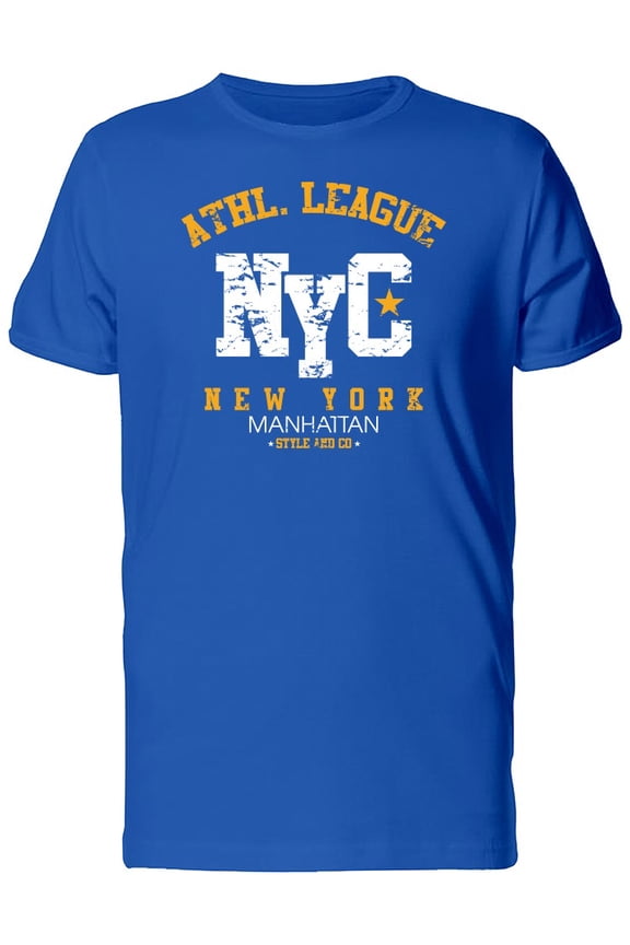 Grunge New York Manhattan T-Shirt Men -Image by Shutterstock, Male 4X-Large