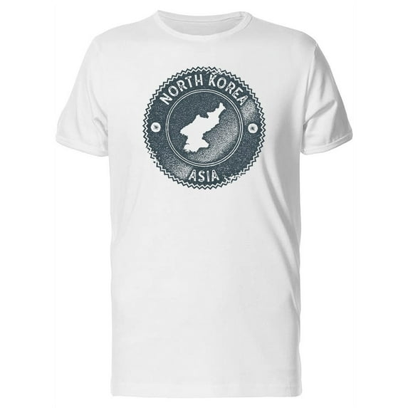 Grunge North Korea Map, Asia T-Shirt Men -Image by Shutterstock, Male Large