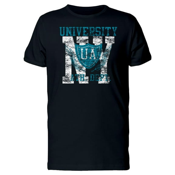 Grunge Ny University Shield T-Shirt Men -Image by Shutterstock, Male 3X-Large