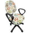thumbnail image 1 of Grunge Office Chair Slipcover, Vintage Pattern of Colorful Falling Autumn Leaves Nature Change in Fall Season Theme, Stretch Decorative Fabric Cover, Standard Size, Multicolor, by Ambesonne, 1 of 5