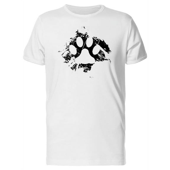 Grunge Paw Print T-Shirt Men -Image by Shutterstock, Male Medium