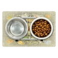 thumbnail image 1 of Grunge Pet Mat for Food and Water, Ornate Aged Floral Bouquet Composition over Antique Style Marble Setting Bohemian, Non-Slip Rubber Mat for Dogs and Cats, 18" X 12", by Ambesonne, 1 of 2