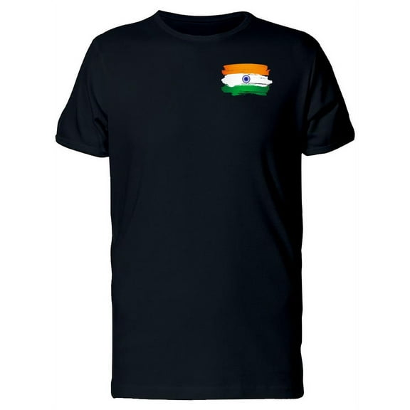 Grunge Pocket Flag Of India T-Shirt Men -Image by Shutterstock, Male Large