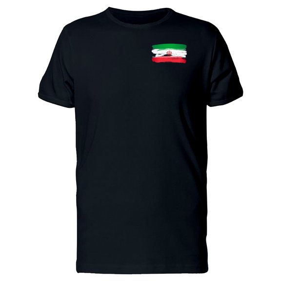 Grunge Pocket Flag Of Iran T-Shirt Men -Image by Shutterstock, Male Small