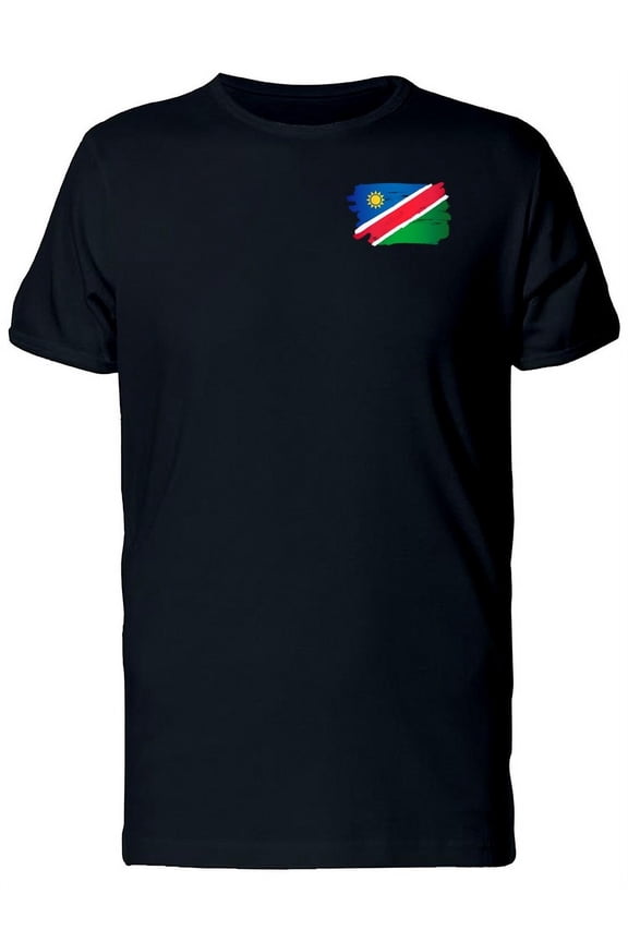 Grunge Pocket Flag Of Namibia T-Shirt Men -Image by Shutterstock, Male Small