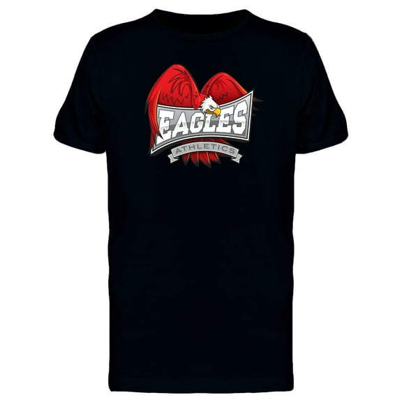 Grunge Red Eagles Athletics T-Shirt Men -Image by Shutterstock, Male 3X-Large