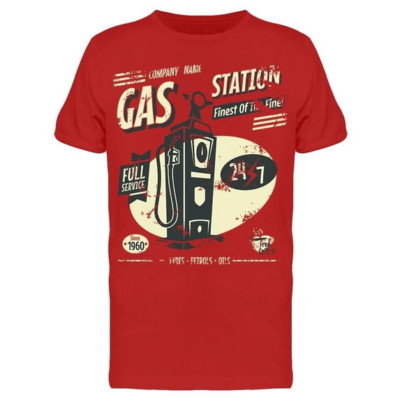 Grunge Retro Gas Station Tee Men's -Image by Shutterstock