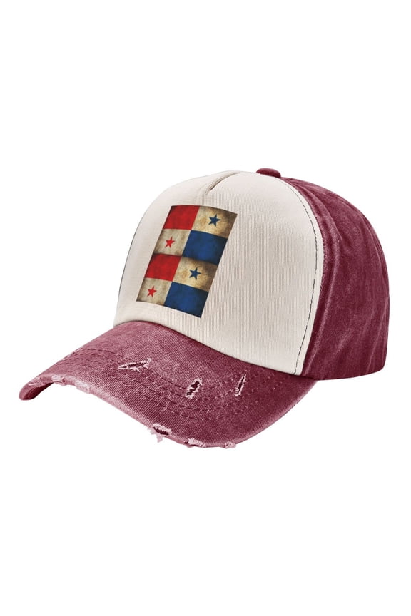 Grunge Retro Panama Flag Distressed Baseball Cap Dad Hats for Men Women Vintage Trucker Hat Low Profile Ball Caps