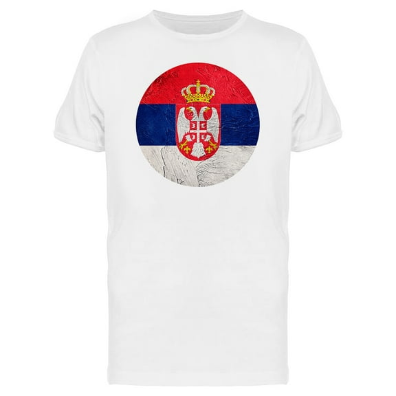 Grunge Serbian Flag T-Shirt Men -Image by Shutterstock, Male x-Large