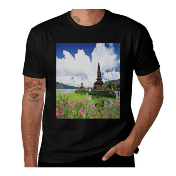 Grunge Shapes-Geometric-Pale Pink-Orange-Black- Casual Streetwea Everyday Tshirt Comfortable Wear tee shirt