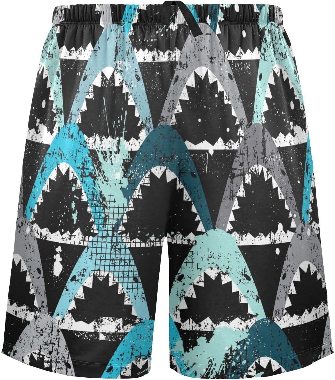 Grunge Shark Pattern Paint Splash Marine Animal Mens Pajama Pants ...
