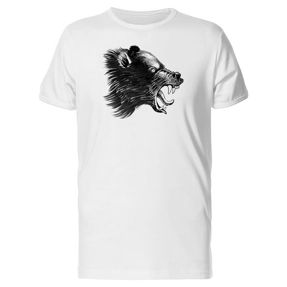 Grunge Sketch Of An Angry Bear T-Shirt Men -Image by Shutterstock, Male 4X-Large