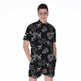 thumbnail image 1 of Grunge Soccer Ball Pattern Short Sleeve Men'S Rompers Casual Summer Jumpsuits Outfit, 1 of 4