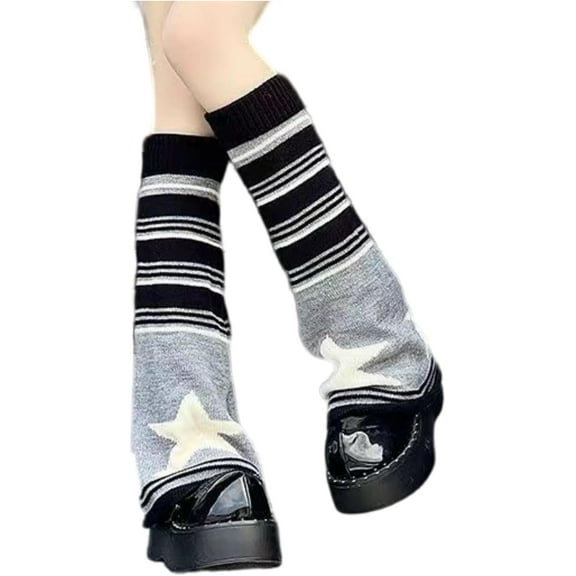 Grunge Socks Fairy Grunge Socks Fairy Grunge Cloth Leg Warmers Reversible Y2K High Knee Long Knit Boot Socks Women