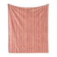 thumbnail image 1 of Grunge Soft Flannel Fleece Blanket, Abstract Vertical Stripes in Murky Pastel Tones Geometric Lines Retro, Cozy Plush for Indoor and Outdoor Use, 70" x 90", Salmon Pale Orange Pink, by Ambesonne, 1 of 5