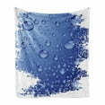 thumbnail image 1 of Grunge Soft Flannel Fleece Throw Blanket, Wet Surface Inspired Bubble Water Rain Drop Crystals Freshness Design, Cozy Plush for Indoor and Outdoor Use, 60" x 80", Violet Blue, by Ambesonne, 1 of 6