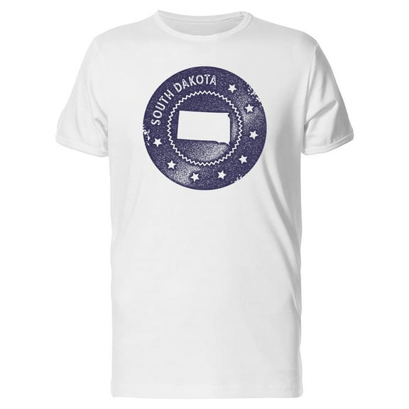 Grunge South Dakota Map T-Shirt Men -Image by Shutterstock, Male XX-Large