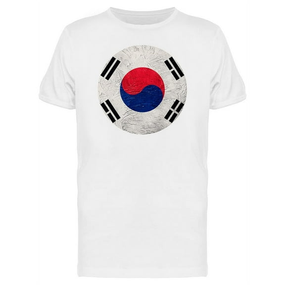 Grunge South Korea Flag T-Shirt Men -Image by Shutterstock, Male Small