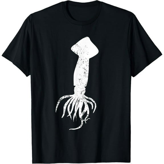 Grunge Squid Print - Vintage Squid T-Shirt