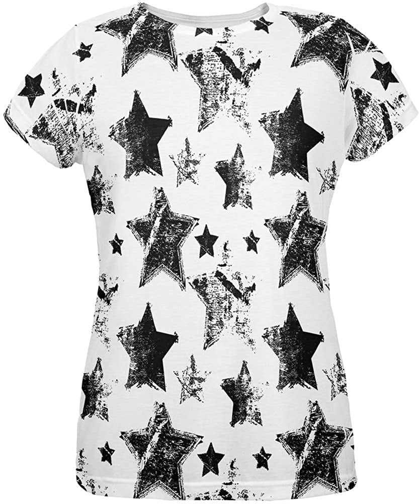 Grunge Stars All Over Womens T-Shirt - X-Large - Walmart.com