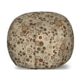 thumbnail image 1 of Grunge Storage Toy Bag Chair, Floral Pattern with Fantasy Elements Swirls Curves and Dots Retro Colors, Stuffed Animal Organizer Washable Bag, Large Size, Tan Redwood Pale Brown, by Ambesonne, 1 of 3