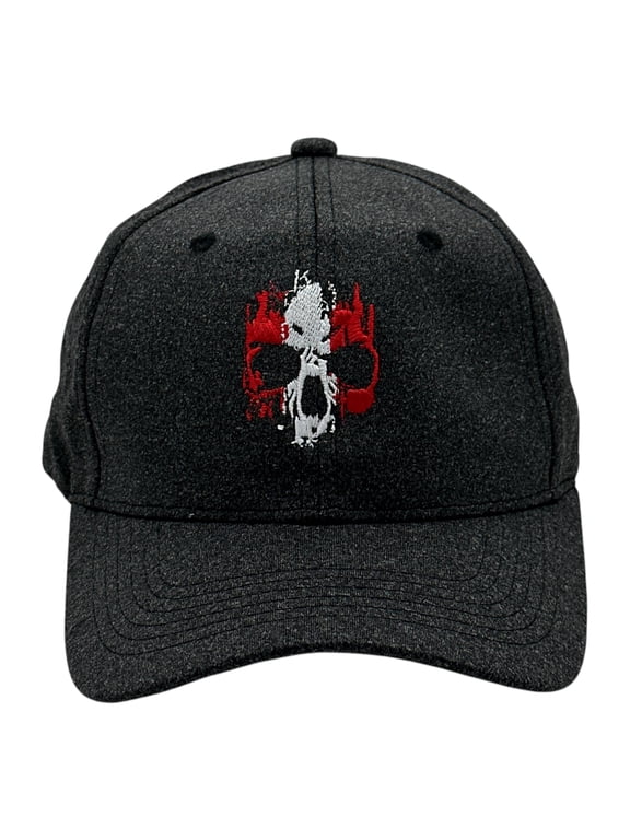 Grunge Striped Skull Hat Funny Awsome Cool Skeleton Graphic Novelty Cap