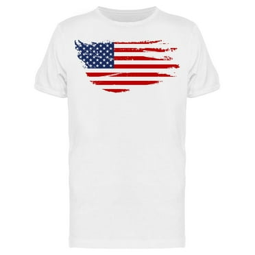 Grunge Style, American Flag T-Shirt Men -Image by Shutterstock, Male x-Large