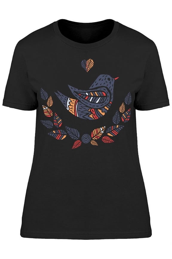 Grunge Style Bird T-Shirt Women -Image by Shutterstock, Female XX-Large