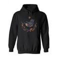 thumbnail image 1 of Grunge Style Bird With Leaves Hoodie Women -Image by Shutterstock, Female Medium, 1 of 4