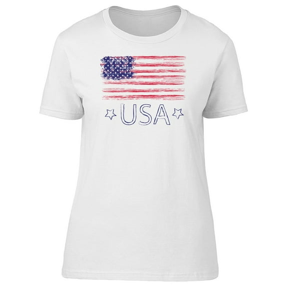 Grunge Style Usa Flag T-Shirt Men -Image by Shutterstock, Male 3X-Large