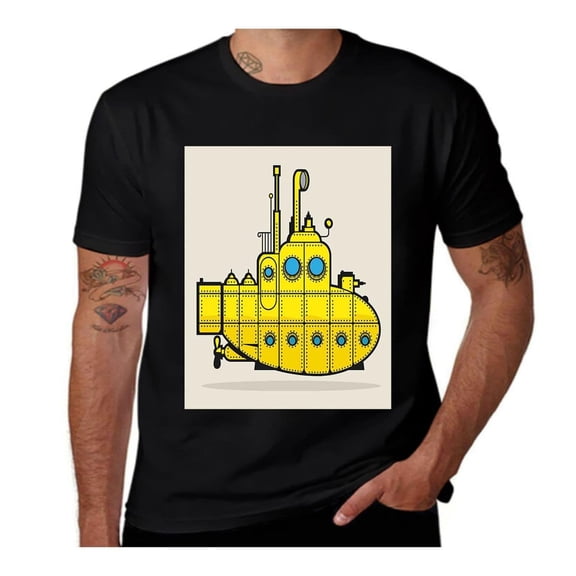 Grunge Style-Yellow Submarine-Yellow-Grey-Blue- Casual Streetwea Everyday Tshirt Comfortable Wear tee shirt