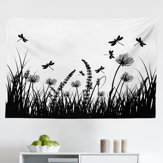 Grunge Tapestry, Wet Surface Inspired Bubble Water Rain Drop Crystals Freshness Design, Fabric Wall Hanging Decor for Bedroom Living Room Dorm, 2 Sizes, Violet Blue, by Ambesonne