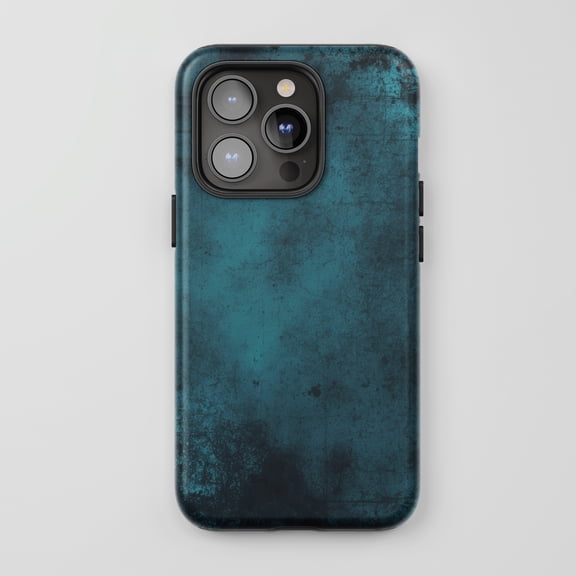 Grunge Texture for All iPhone Series Tough Phone Case Dark Teal