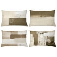 thumbnail image 1 of Ambesonne Throw Pillow Cover 4 Pack, , 12"x20", Taupe and Eggshell, 1 of 2