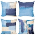 thumbnail image 1 of Ambesonne Throw Pillow Cover 4 Pack, , 18", Dark Indigo Blue and Ecru, 1 of 7