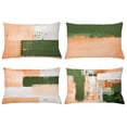 thumbnail image 1 of Ambesonne Throw Pillow Cover 4 Pack, , 12"x20", Dark Olive Green and Peach, 1 of 2