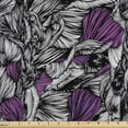 thumbnail image 1 of Ambesonne Grunge Fabric by the Yard Upholstery, Vintage Murky Wavy Lines, 3 Yards, Charcoal Grey and Purple, 1 of 5