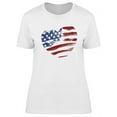 thumbnail image 1 of Grunge Usa Heart Flag  T-Shirt Women -Image by Shutterstock, Female Small, 1 of 2