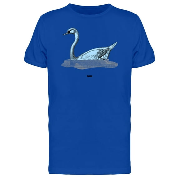 Grunge Vintage Swan Sketch T-Shirt Men -Image by Shutterstock, Male XX-Large