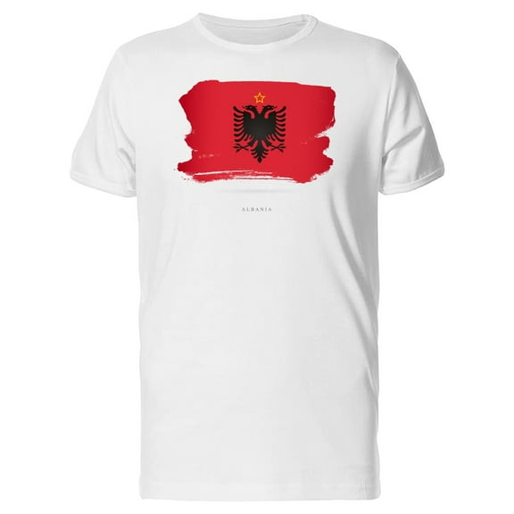 Grunge Watercolor Albania Flag T-Shirt Men -Image by Shutterstock, Male Small