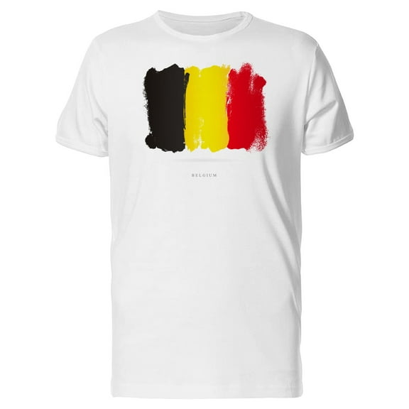 Grunge Watercolor Belgium Flag T-Shirt Men -Image by Shutterstock, Male 4X-Large