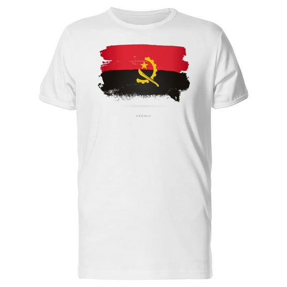 Grunge Watercolor Flag Of Angola T-Shirt Men -Image by Shutterstock, Male x-Large