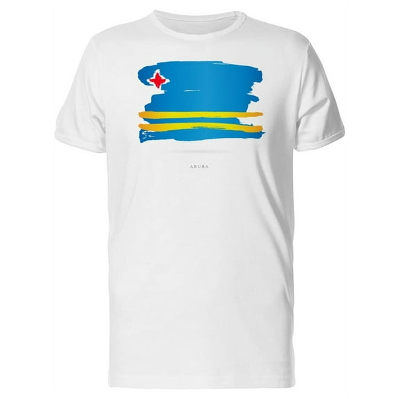 Grunge Watercolor Flag Of Aruba T-Shirt Men -Image by Shutterstock, Male XX-Large