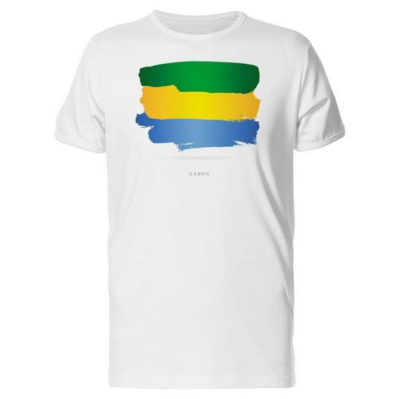 Grunge Watercolor Flag Of Gabon T-Shirt Men -Image by Shutterstock, Male Small