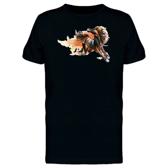 Grunge Watercolor Horse Running Tee Men's -Image by Shutterstock